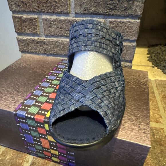 Bernie Mev Lauren Jeans Color Blue Wedge US 8 39 New In Box - Picture 8 of 12